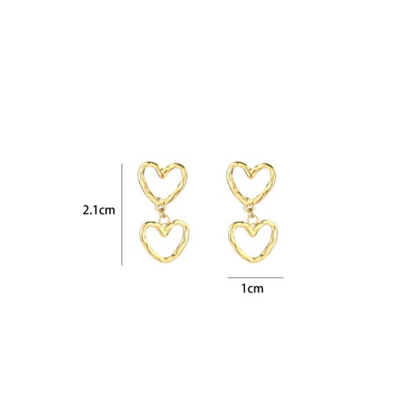 Earrings 'Two open hearts'