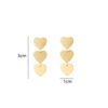Earrings 'Three flat hearts'