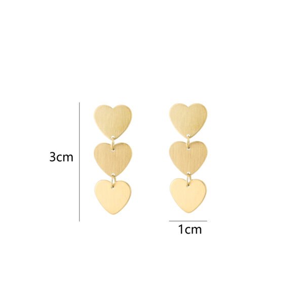 Earrings 'Three flat hearts'
