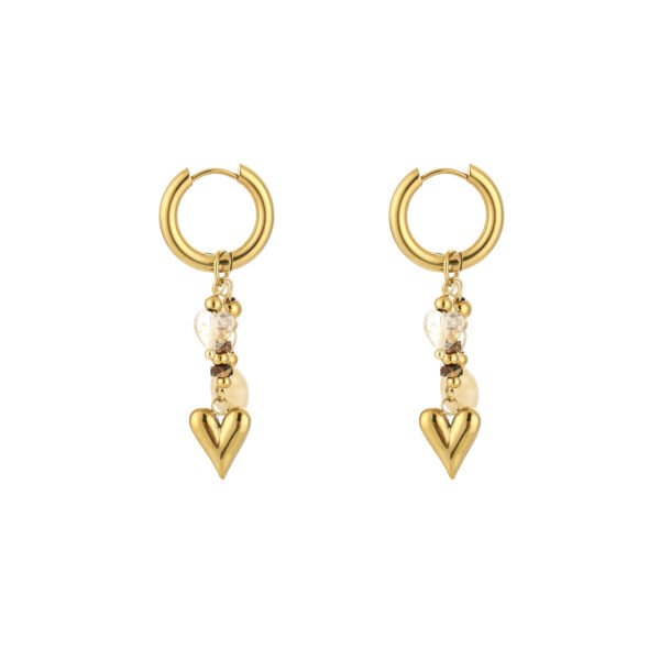 Earrings 'Love mix beige'