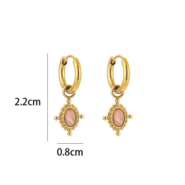 Earrings 'Pink glow'