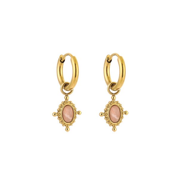 Earrings 'Pink glow'