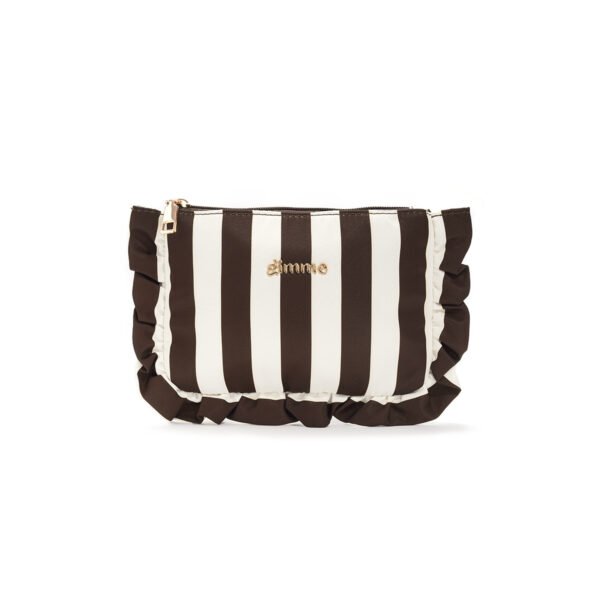 Make-up tasje 'Stripes with ruffle'