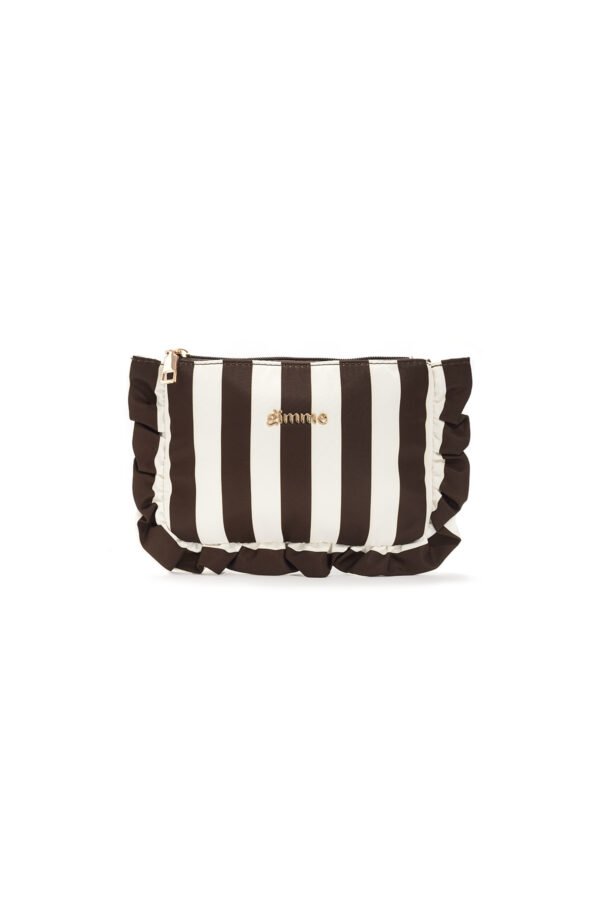 Make-up tasje 'Stripes with ruffle'