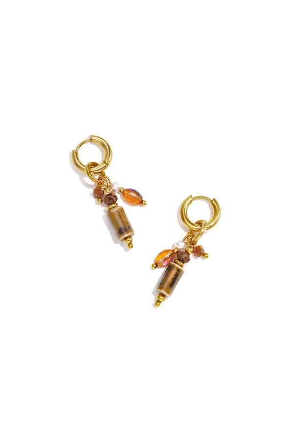 Earrings 'Brown mix'