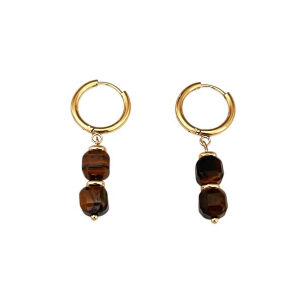 image1 (44) Earrings 'Two brown stones'