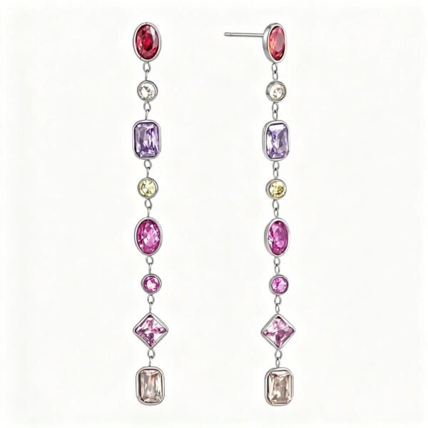 Earrings 'Colorful gems'